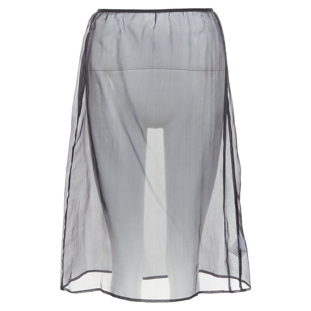 Dries Van Noten 100% Silk Sheer Knee Skirt